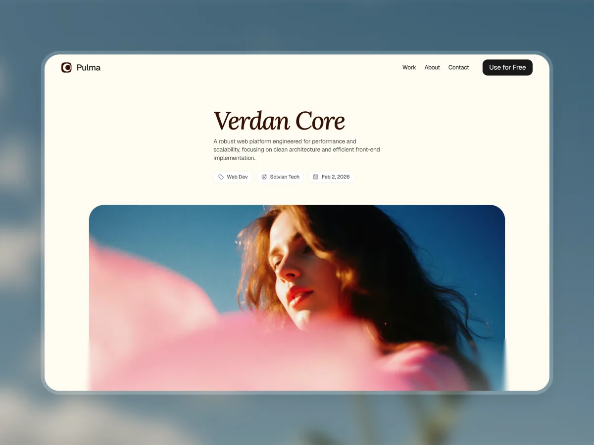 Pulma agency template layout