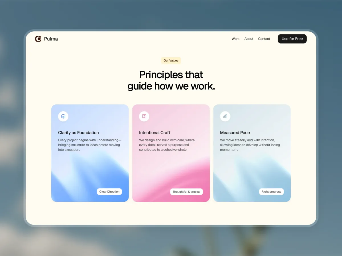 Pulma work showcase