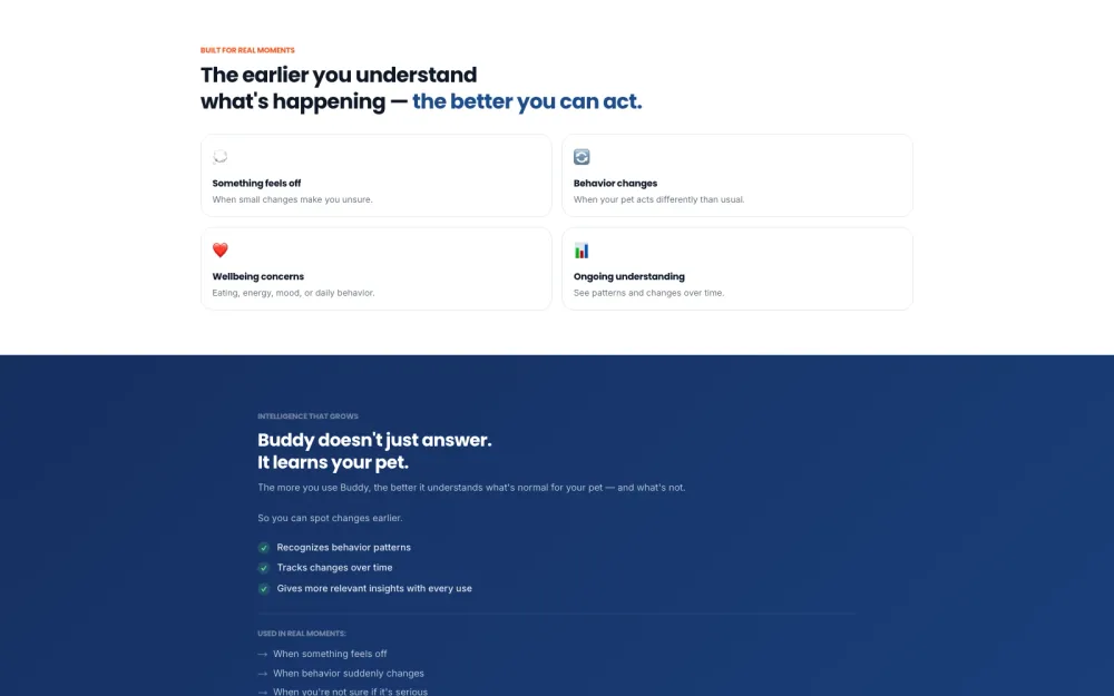 TellMeBuddy wellbeing and behavior insight features